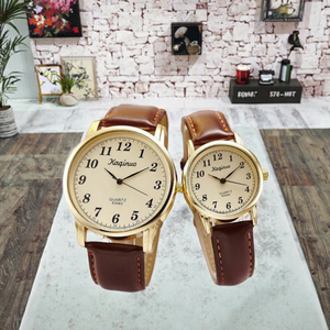 10932 <span class=keywords><strong>Orologio</strong></span> di Lusso Sportivo al Quarzo per Coppie, Alta Qualità, Display Analogico con Numeri Grandi, <span class=keywords><strong>Cinturino</strong></span> in <span class=keywords><strong>Pelle</strong></span> alla Moda per Uomini e Donne - Product Image 6