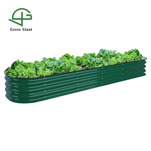 Grand lit de jardin surélevé en métal moderne de 11''de haut <span class=keywords><strong>pour</strong></span> la culture de légumes bac à fleurs transfrontalier <span class=keywords><strong>pour</strong></span> la plantation <span class=keywords><strong>pour</strong></span> boîte à légumes - Product Image 1