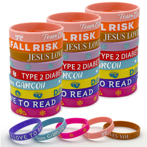 Bracelets en silicone écologiques personnalisés avec logo imprimé, vente en gros d'usine, cadeaux promotionnels et événements - Product Image 3