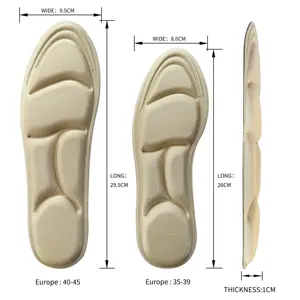Semelles de course à coussin respirant en éponge 5D pour hommes et femmes Semelles de chaussures souples absorbant la sueur et les chocs