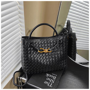 Женские сумки через плечо, большие рабочие сумки, модные Тканые Сумки из искусственной кожи, роскошные модные сумки - Product Image 4