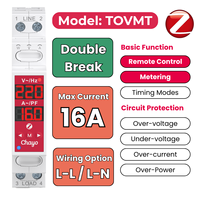 Interrupteur intelligent Zigbee TUYA 2P à double disjoncteur, relais Hongfa 100-240V, disjoncteur L-N/L-L 18mm, Tuya Smart Life TOVMT Chayo