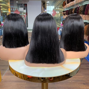 Perruques en cheveux humains lisses vietnamiens de 14 pouces avec dentelle frontale 13x4 dans des nuances naturelles pour une allure naturelle - Product Image 4