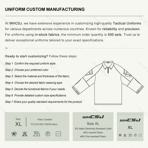 Uniforme Táctico Personalizado WHCSJ, Traje de Camuflaje, Uniforme de Camuflaje, Conjunto de Ropa de Entrenamiento Táctico, Ropa Táctica - Product Image 2