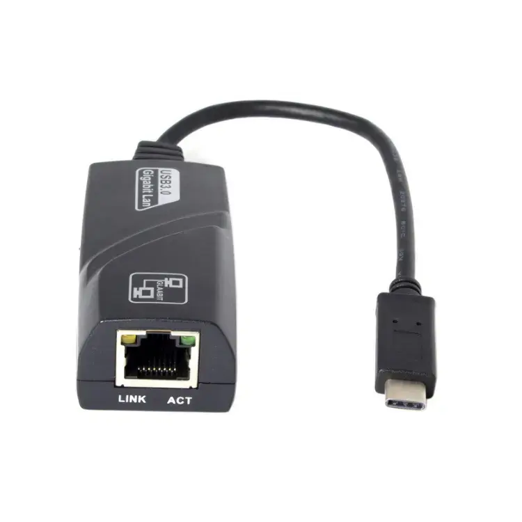 Заводская прямая мощность Type C на RJ45 1000 Мбит/с сетевой кабель конвертер USB C на Rj45 Ethernet адаптер