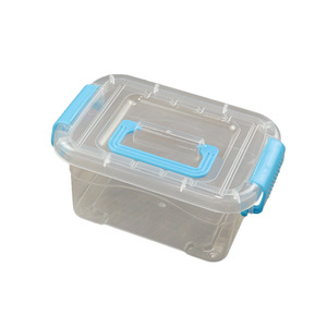 Transparent Plastic <b>Storage</b> <b>Box</b> With Lid 16x10x7.5cm For Hair Clips Desktop Organizing Container <b>Small</b> Square Bucket - Product Image 5