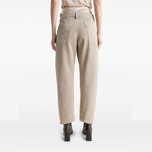 Jeans de Mezclilla para Mujer, Corte Boyfriend, Cintura Media, Teñido en Prenda, Transpirable, con Remaches, Logotipo Personalizado, Ropa Sexy de Calle para Verano - Product Image 3