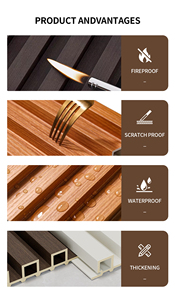 Panel <span class=keywords><strong>de</strong></span> PVC y Panel Acordonado <span class=keywords><strong>de</strong></span> WPC con Recubrimiento UV, Anticolisión y Resistente a Impactos para Revestimiento <span class=keywords><strong>de</strong></span> Paredes con Espejo <span class=keywords><strong>de</strong></span> Baño - Product Image 6