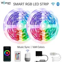 Tira de Luces LED RGBIC Inteligente Tuya DC24V, Control Remoto por WiFi, Sincronización con Música, IP20 IP65, Cambio de Color, Kit de Cinta Flexible