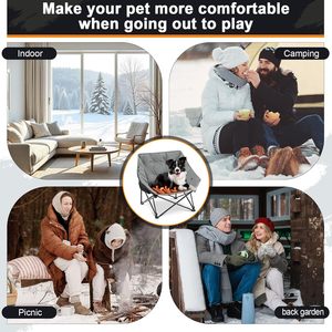 क्लासिक गर्म पोर्टेबल कुत्ते शिविर कुर्सी-फोल्डेबल समर्थन 200 एलबीएस पॉलिएस्टर - Product Image 4