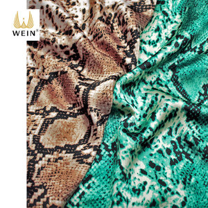 Tela de satén con estampado de serpiente para traje, tejido elástico, liso, peso pesado, 100% poliéster, E07 - Product Image 1