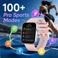 Reloj Inteligente VS24 PRO AMOLED de 1.85 Pulgadas Unisex, Carcasa Ultrafina de Aleación de Aluminio de 8.8 mm, Silicona IP68 Resistente al Agua para Llamadas y Frecuencia Cardíaca