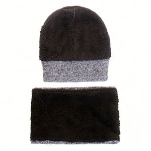 Custom Logo Private Label Wholesale Winter Mittens Warm Knitted Hats Beanie Hat Capuchon Tapa Pet Bibs Three-Piece - Product Image 2