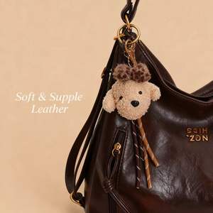 <span class=keywords><strong>Bolso</strong></span> Bandolera Vintage con Colgante de Oso - Versátil, Ideal para Viajes Diarios, <span class=keywords><strong>Bolso</strong></span> Multifuncional de Gran Capacidad para <span class=keywords><strong>Mujer</strong></span> - Product Image 4