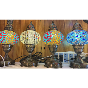 Tự làm khảm kính bảng đèn sắt cơ thể bàn đèn E14 bóng đèn cơ sở AC cung cấp điện - Product Image 5