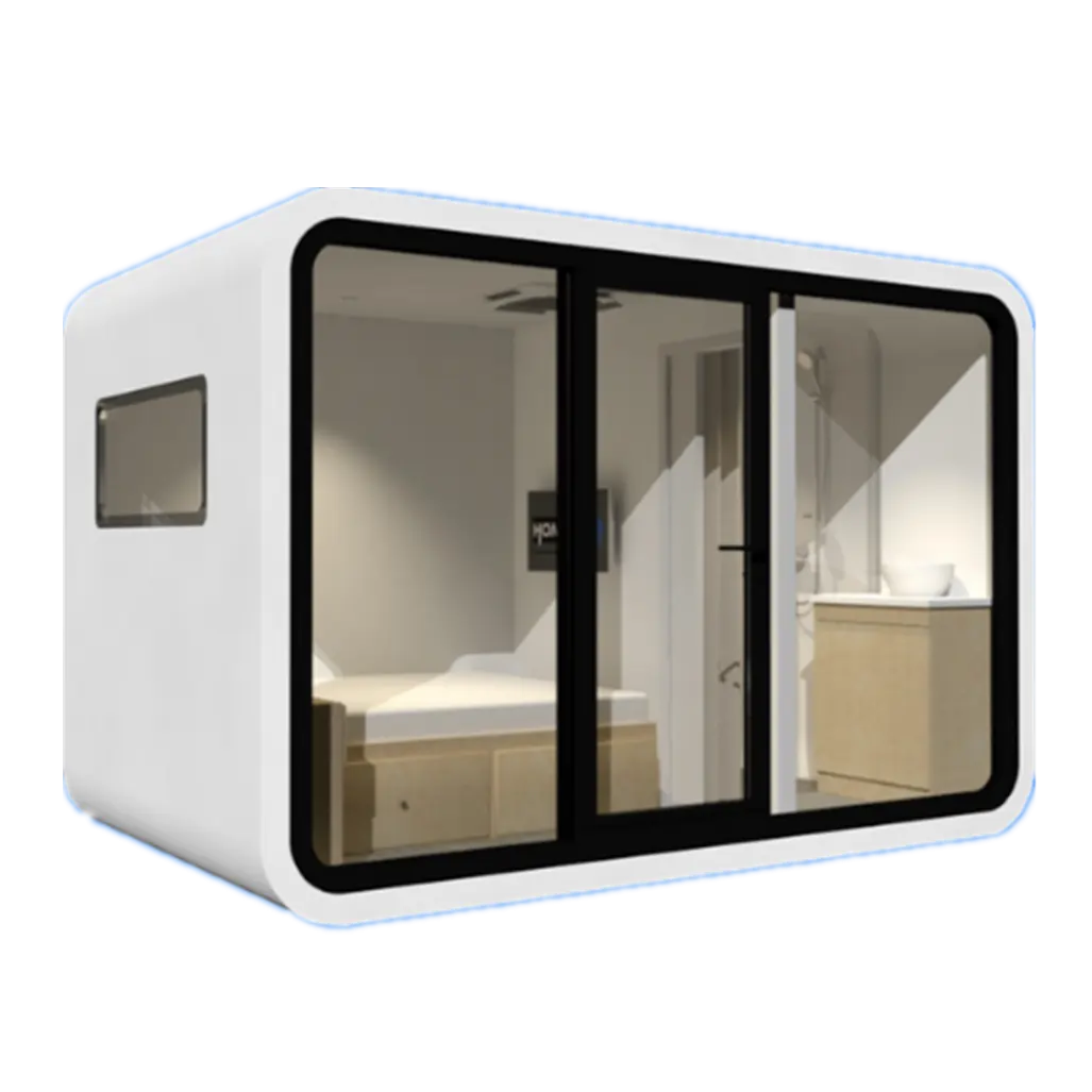 Casa de dormir em escritório personalizado, casa de escritório pequena casa de escritório projetada casa modular ao ar livre