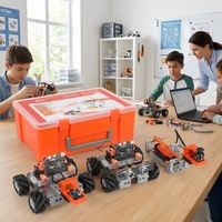 4WD Mecanum Track Robot Chasis Microbit Controller Board STEM Education Starter Kit para evitar obstáculos Following Maker