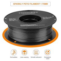 TINMORRY Filament pour imprimante 3D Filament PETG écologique 1.75mm PLA/ABS/PETG/ASA/TPU 1KG/ROLL Tiges en plastique PETG-Sparkly