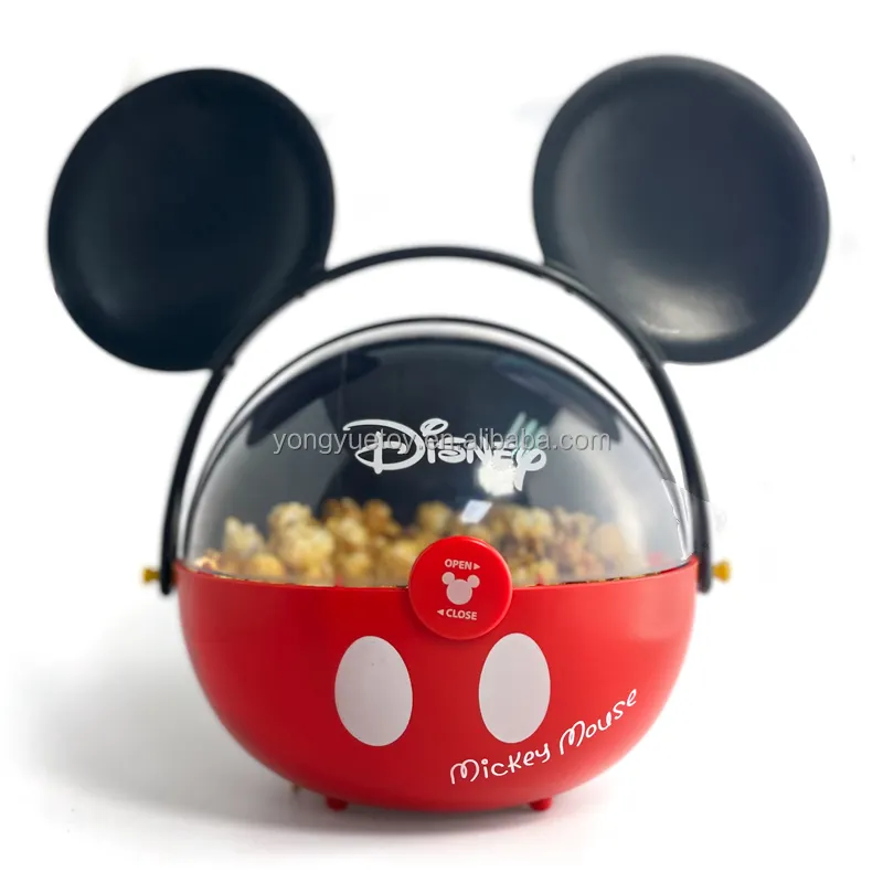 Balde de pipoca de plástico 3D personalizado para desenho animado, balde de pipoca com mouse Micky de 130 onças, recipiente de caixa de doces para pipoca de chocolate e nozes de OEM Disney