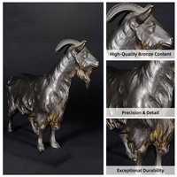 Escultura de Cabra de Bronce Grande Personalizable, Estatua de Animal de Tamaño Real para Exteriores, para Proyectos Comerciales