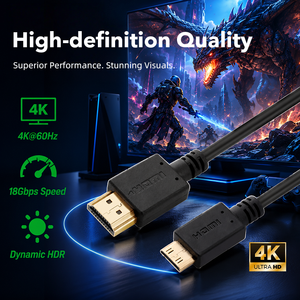Câble <span class=keywords><strong>HDMI</strong></span> haute vitesse WISTAR Fibre <span class=keywords><strong>4K</strong></span>, vidéo HD plaqué or <span class=keywords><strong>4K</strong></span> 1080p, mini <span class=keywords><strong>HDMI</strong></span> vers <span class=keywords><strong>HDMI</strong></span> - Product Image 4