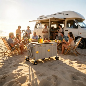 Nouveauté : <span class=keywords><strong>chariot</strong></span> utilitaire pliable en plastique portable, <span class=keywords><strong>chariot</strong></span> de courses pliable pour le shopping, le camping et le rangement - Product Image 5