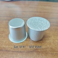 Conteneur en aluminium K-Cup de 47 ml avec couvercle en aluminium, qualité alimentaire, écologique, design personnalisé, alliage 8011/O, moulage en pâte.