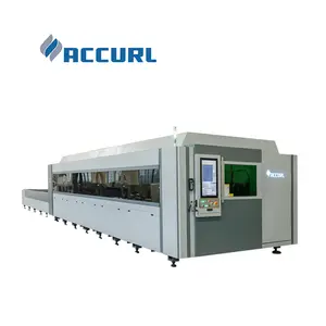 Accurl Euro-fibra 4020 grande fibra Laser tubo máquina de corte CNC Laser cortador e gravador 6000W com sala desinfetada CE