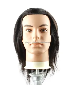 FACTORY DEALS Hair Mannequins Head Human Hair Training Head Manikins Dummy Beard Male Mannequin Head