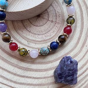Bracelet unisexe tendance en pierre naturelle avec perles de verre colorées, porte-bonheur, production interne experte, plan de prix progressif - Product Image 5