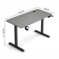 Model AX electric standing desk Height adjustable Gaming Table Gaming Workstation With Headphone Hook Cup Holder LED Display