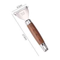 Morden Stijl 5 Stuks Fruit Dunschiller Roestvrij Staal Scherp Mes Houten Handvat Eenvoudig Te Bedienen Eenvoudig Keukengereedschap