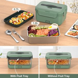 100W Large Capacity Electric Lunch Box BPA Free Heated Electric Lunch Box Food Warmer <b>for</b> <b>Adults</b> with 12V/24V/110V/220V - Product Image 2