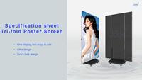 Écran d'affichage LED portable P2.5 pliable en trois parties, double face, ultra-fin, étanche, anti-collision, mur vidéo 4K HD sans soudure