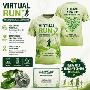 Camisetas personalizadas para carreras benéficas, carrera virtual en línea, evento de recaudación de fondos, camisetas de secado rápido, camiseta de running sublimada 5K - Product Image 1