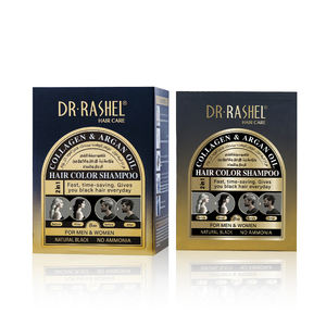 Shampo Pewarna Rambut <span class=keywords><strong>Dr</strong></span> Rashel 25ml*10pcs Ukuran Perjalanan, Pewarna Hitam Alami dengan Kolagen dan Minyak Argan, Krim Menyegarkan dan Menutrisi - Product Image 1
