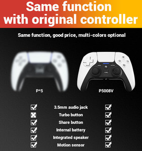 P5 per Ps5 Gamepad <span class=keywords><strong>PC</strong></span> <span class=keywords><strong>Controller</strong></span> sensore di movimento Wireless doppio motore vibrazione funzione Turbo altoparlante integrato pulsante di condivisione - Product Image 2