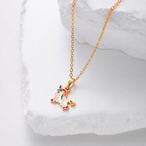 도매 패션 보석 금도금 어린이 소년 귀여운 유니콘 4 조각 보석 세트 - Product Image 5