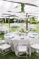 Nouvelles chaises de banquet de design italien empilables pour événements, mariages, fêtes, chaises d'événement en acrylique transparent de luxe Chiavari