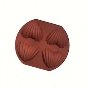 Moule à gâteau écologique en silicone sans BPA, forme coquillage à 4 cavités, pour bougies et savons, échantillon d'usine, OEM/ODM - Product Image 3
