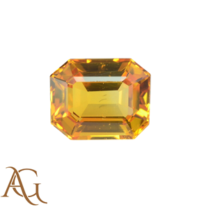 Zafiro amarillo natural, corte octogonal, esmeralda, rectangular, facetado, piedra preciosa suelta para joyería, certificado. - Product Image 1