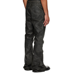 Black Waxed Wide Leg Y2k Baggy <strong>Jeans</strong> <strong>Men</strong> Stacked Denim Pants <strong>High</strong> Quality Fashion <strong>Jeans</strong> <strong>Men</strong> Wholesale Bulk <strong>Jeans</strong> Manufacturer - Product Image 3