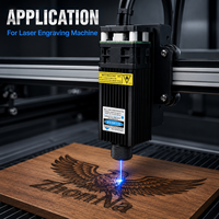 Nouveau module laser 5W 12V 450nm lumière bleue TTL avec carte adaptateur d'interface pour machine de gravure laser