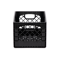 Boîte à lait empilable multi-usages en plastique 16QT avec couvercle en plastique pour le transport des fruits.