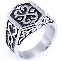 Anillo de Boda Fanke Estilo Nórdico Retro Punk, Acero Inoxidable Oxidado, Regalo para Mujer, Joyería de Moda al por Mayor - Product Image 3