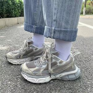 Zapatillas Casuales Transpirables de Malla con Cordones 2026, Estilo Papá, para Hombre y Mujer, Diseño Moderno y Robusto, Tendencia de <span class=keywords><strong>Pasarela</strong></span> de 5cm - Product Image 3