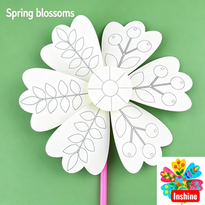 Kit de moulinets <span class=keywords><strong>à</strong></span> <span class=keywords><strong>vent</strong></span> vierges <span class=keywords><strong>à</strong></span> colorier soi-même, fournitures d'art et d'artisanat pour enfants pour fêtes, décoration de jardin et activités scolaires - Product Image 5