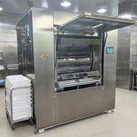 Laveuse industrielle électrique 30 kg à isolation anti-poussière entièrement automatique en acier inoxydable avec barrière sanitaire pour agences de voyage