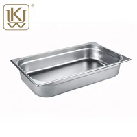 Fabrik Direkt verkauf Kommerziell Inox GN Gastro norm Food Tray Anti Jam 1/3 Größe Dampf Tisch pfannen Mit Deckel