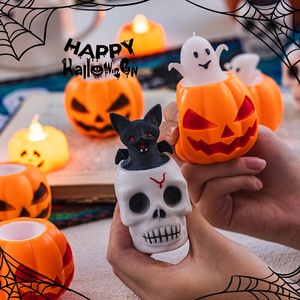 Juguete Blandito de Calabaza Esqueleto de Halloween, Juguetes de Plástico para Apretar para Niños, Regalo Pequeño, Decoración, Adorno - Product Image 5